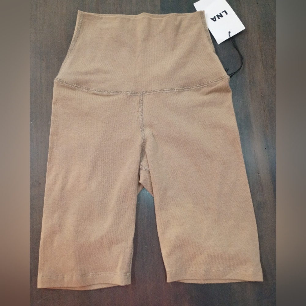 LNA Women's Tan Nude Bike Shorts Size XS New